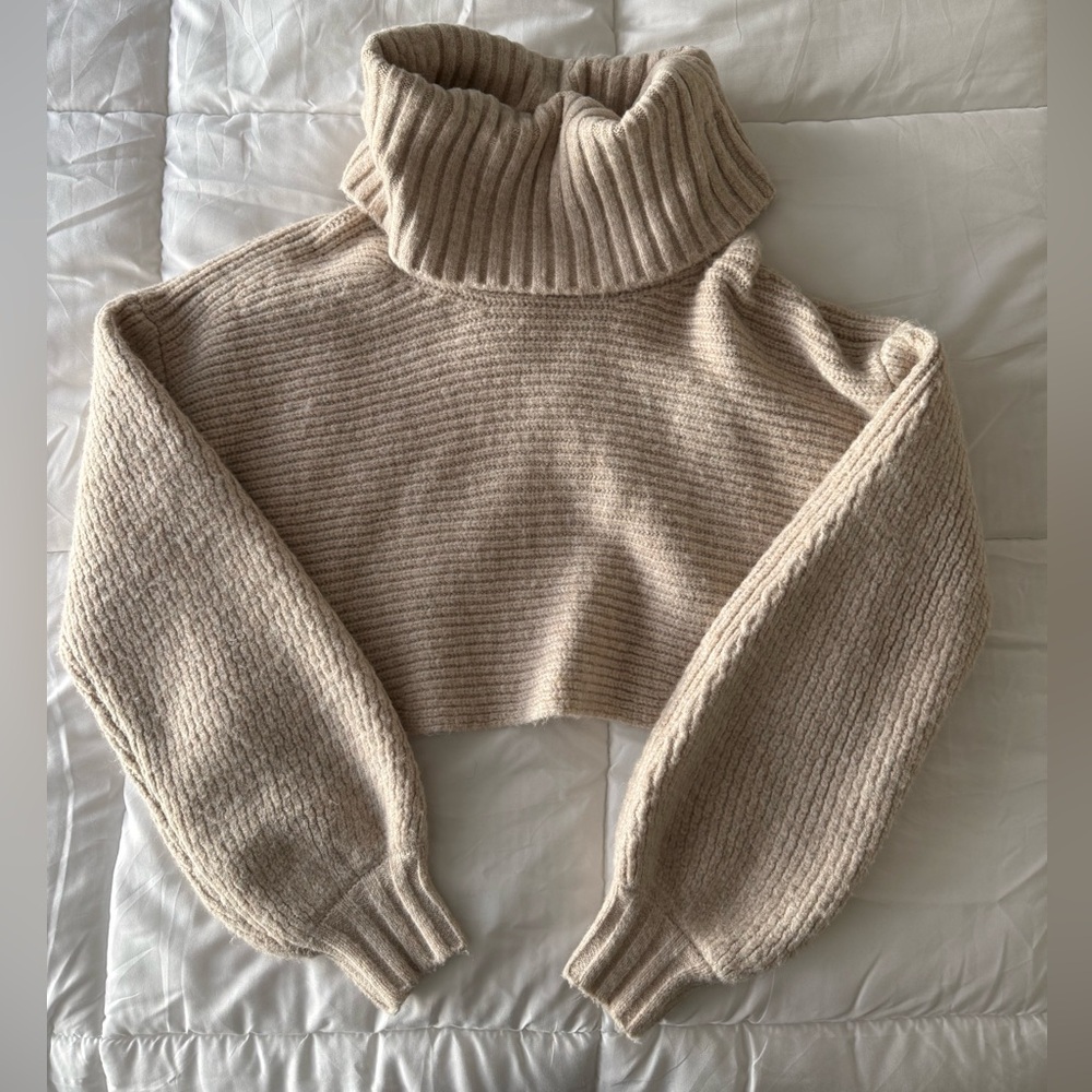 Micheal Costello x Revolve - Cozy Beige Turtleneck Sweater
